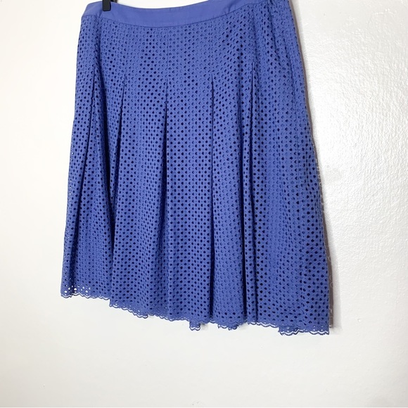Lands End Periwinkle Purple Eyelet Mini Skirt 12 - Picture 4 of 9